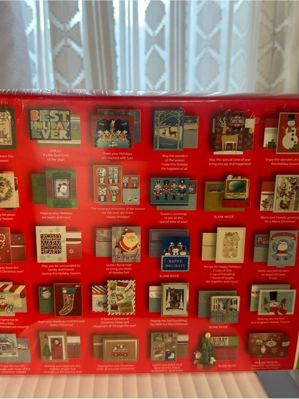Hand Crafted Holiday Cards Assortment - Red